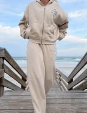 Christian Basics Eggshell Wide Leg Sweatpant