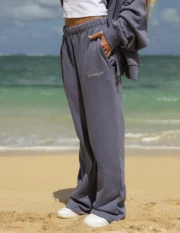Christian Basics Plum Wide Leg Sweatpant
