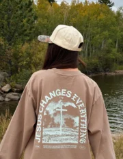 Christian Jesus Changes Everything LS Heavyweight Tee