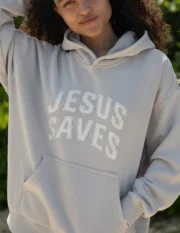 Christian Jesus Saves Fog Grey Unisex Hoodie