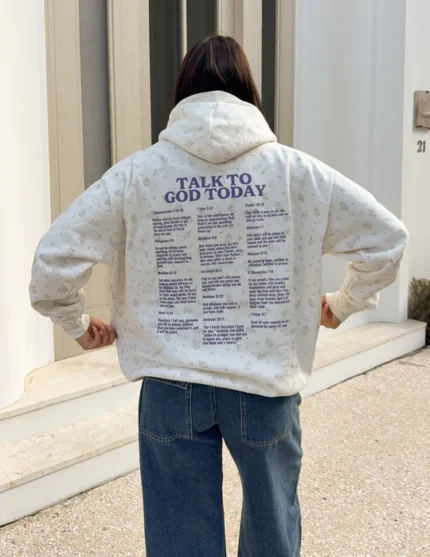 Christian Talk to God Allover Wildflower Unisex Hoodie